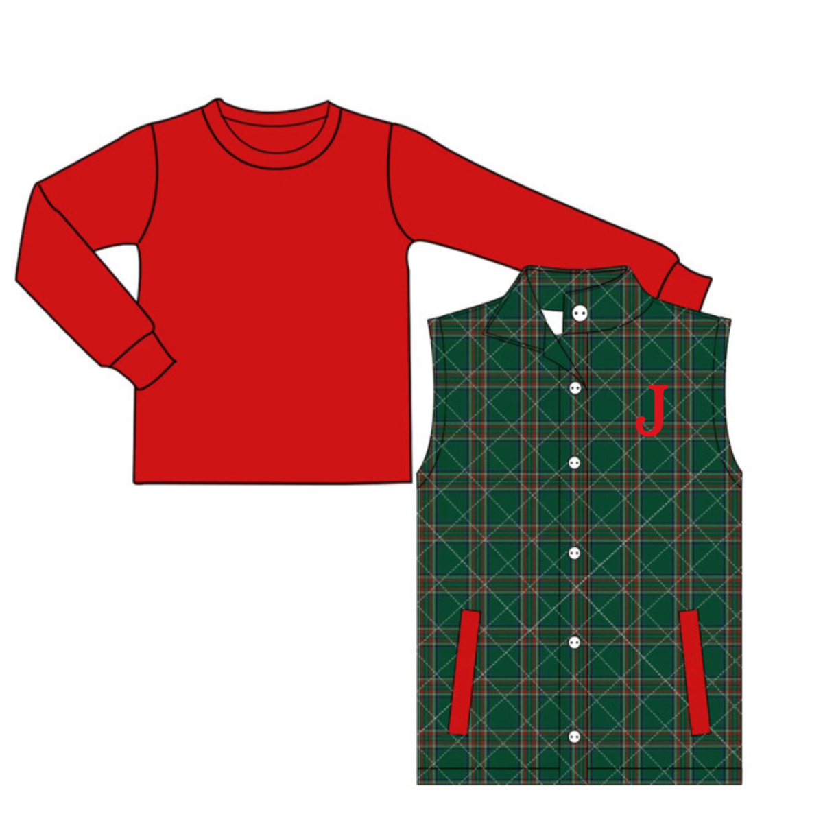 Traditional Plaid Boy’s Quilted Vest PREORDER ETA OCTOBER