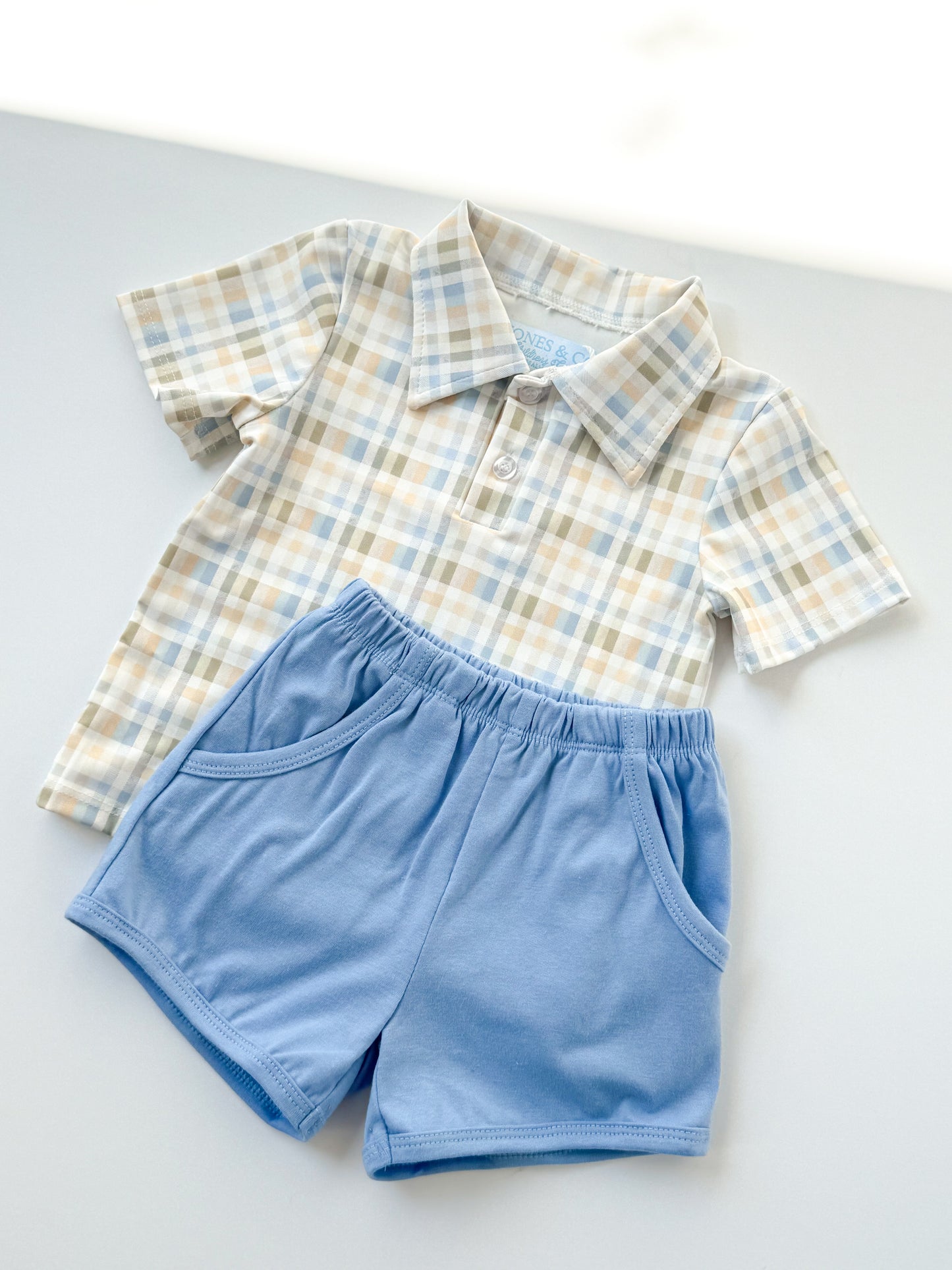Fall Plaid Boy’s Short Set