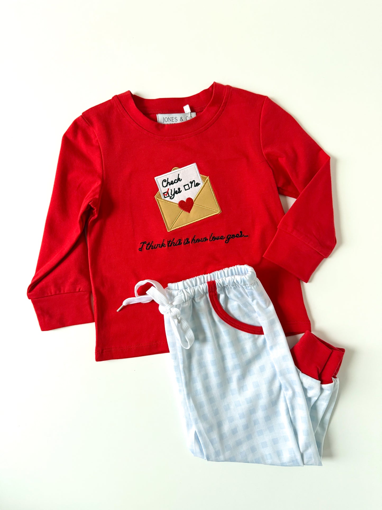 Check Yes or No Boy's Pant Set
