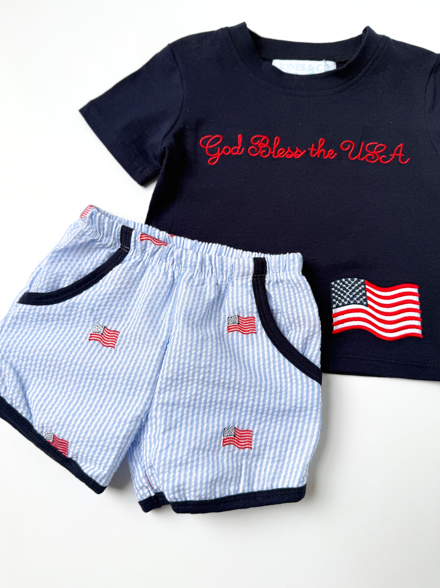 God Bless the USA Boy’s Short Set