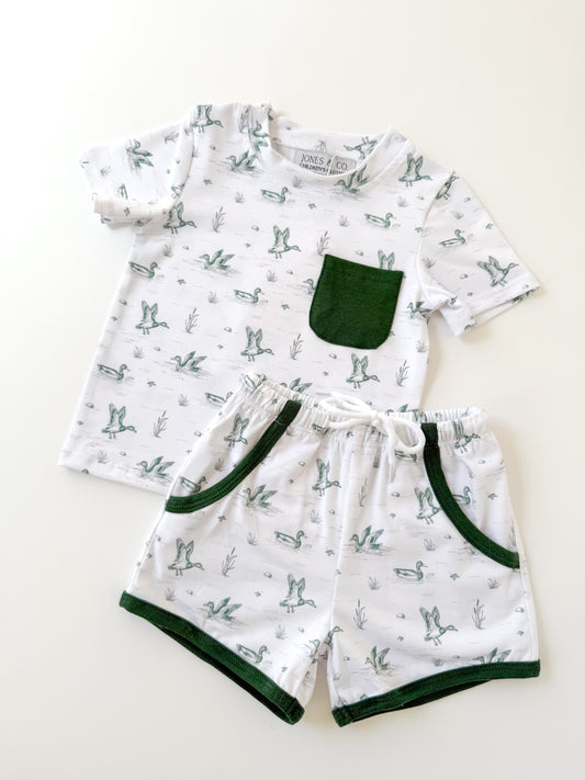 Mallard Toile Boy’s Short Set