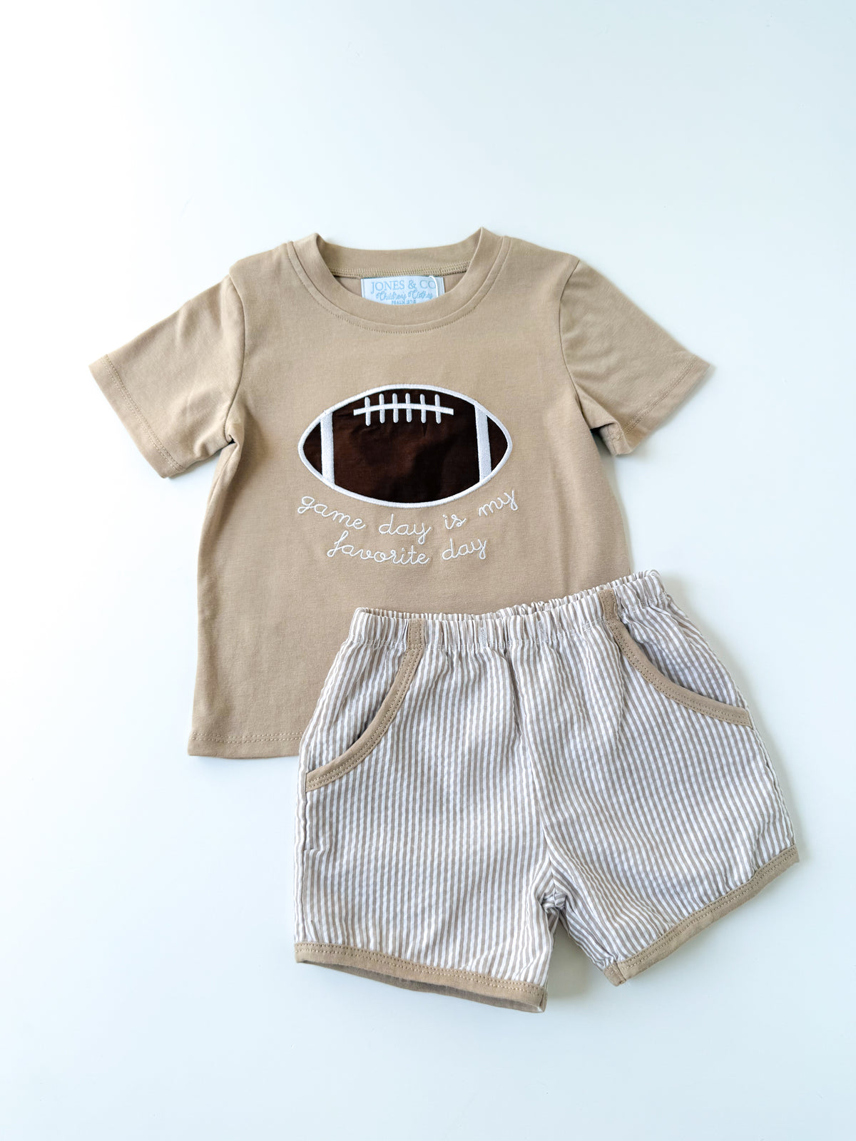 Seersucker Gameday Boy’s Short Set