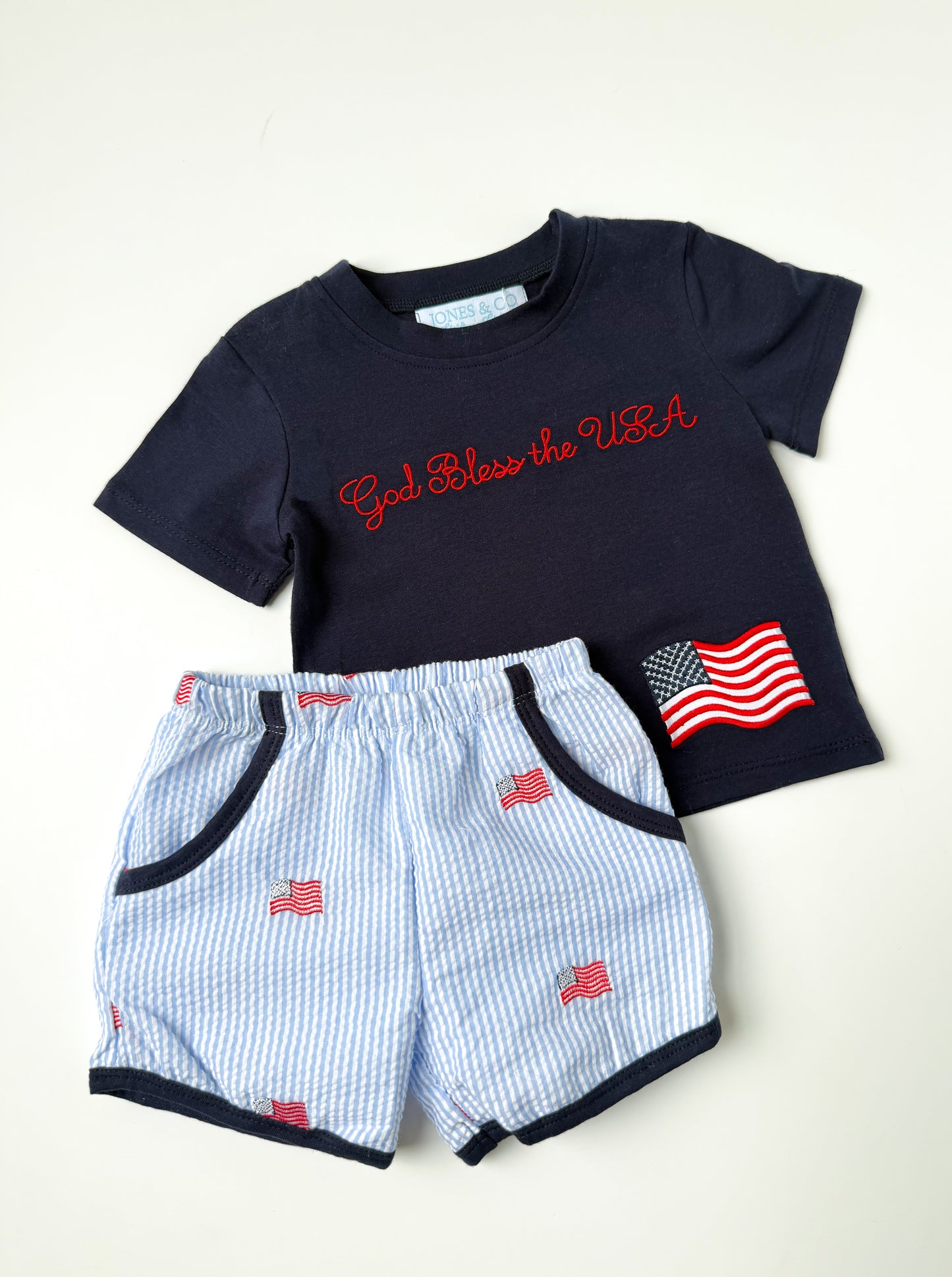 God Bless the USA Boy’s Short Set