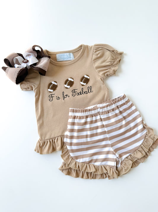 F is for Football Girl’s Short Set