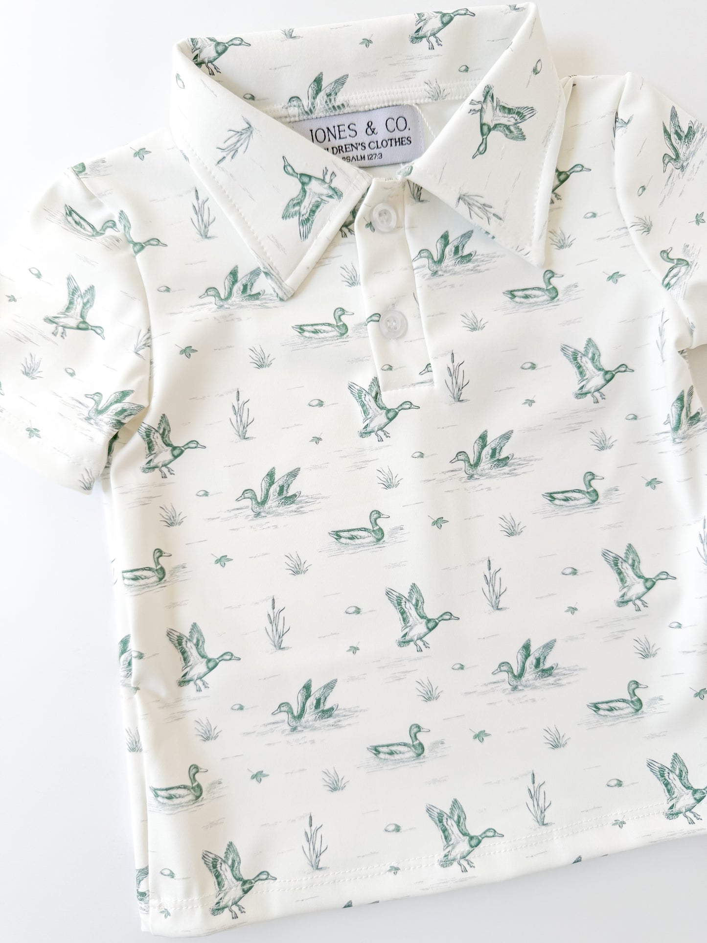 Mallard Toile Boy’s Collared Shirt