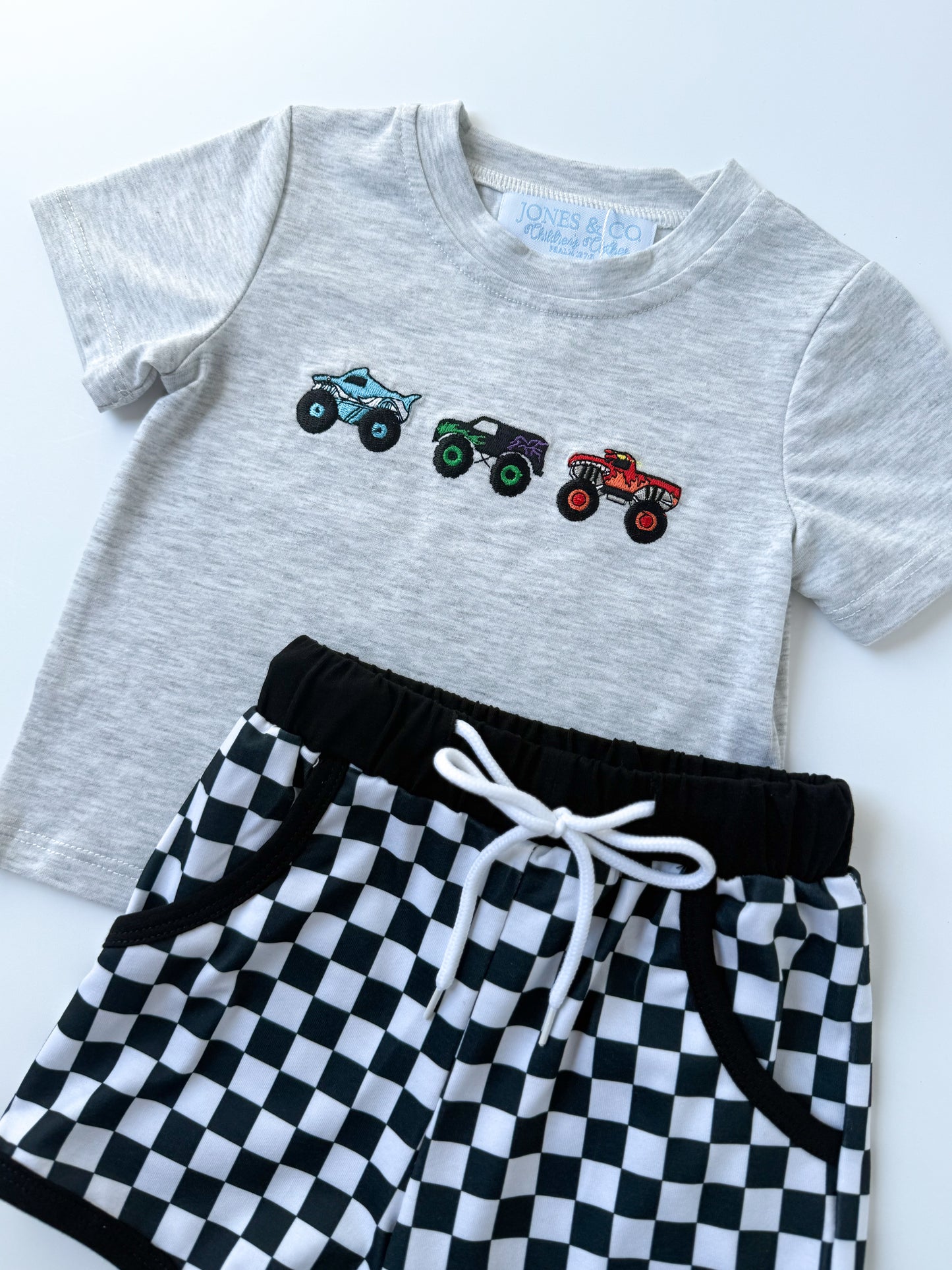 Monster Truck Boy’s Short Set