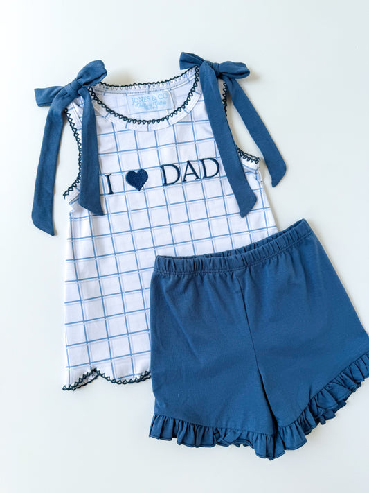 I Love Dad Girl’s Short Set