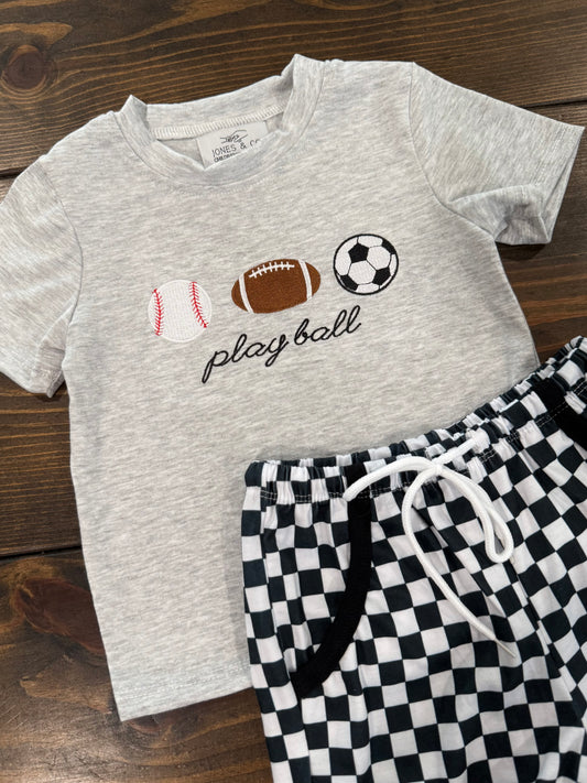 Play Ball Boy’s Short Set