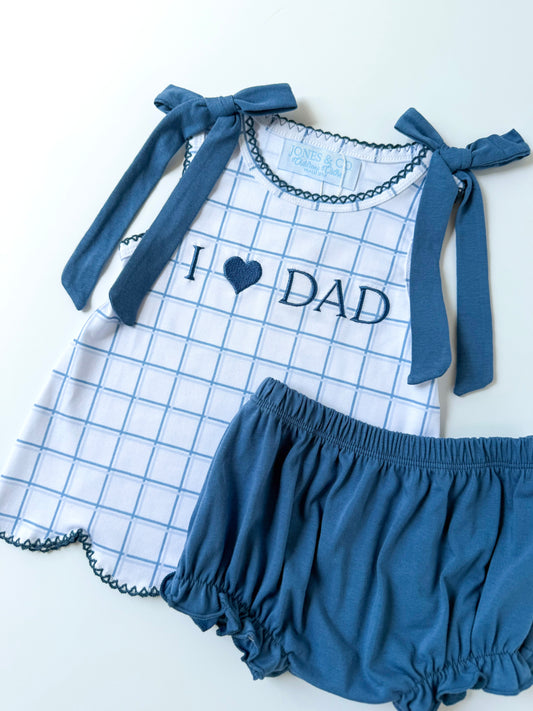 I Love Dad Girl’s Diaper Set