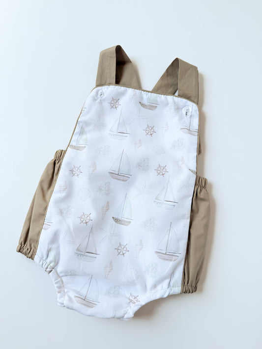 Seashells & Sailboats Boy’s Sunsuit