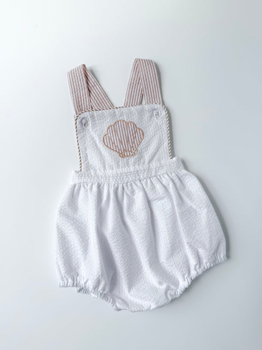 Seersucker Shells Boy’s Sunsuit