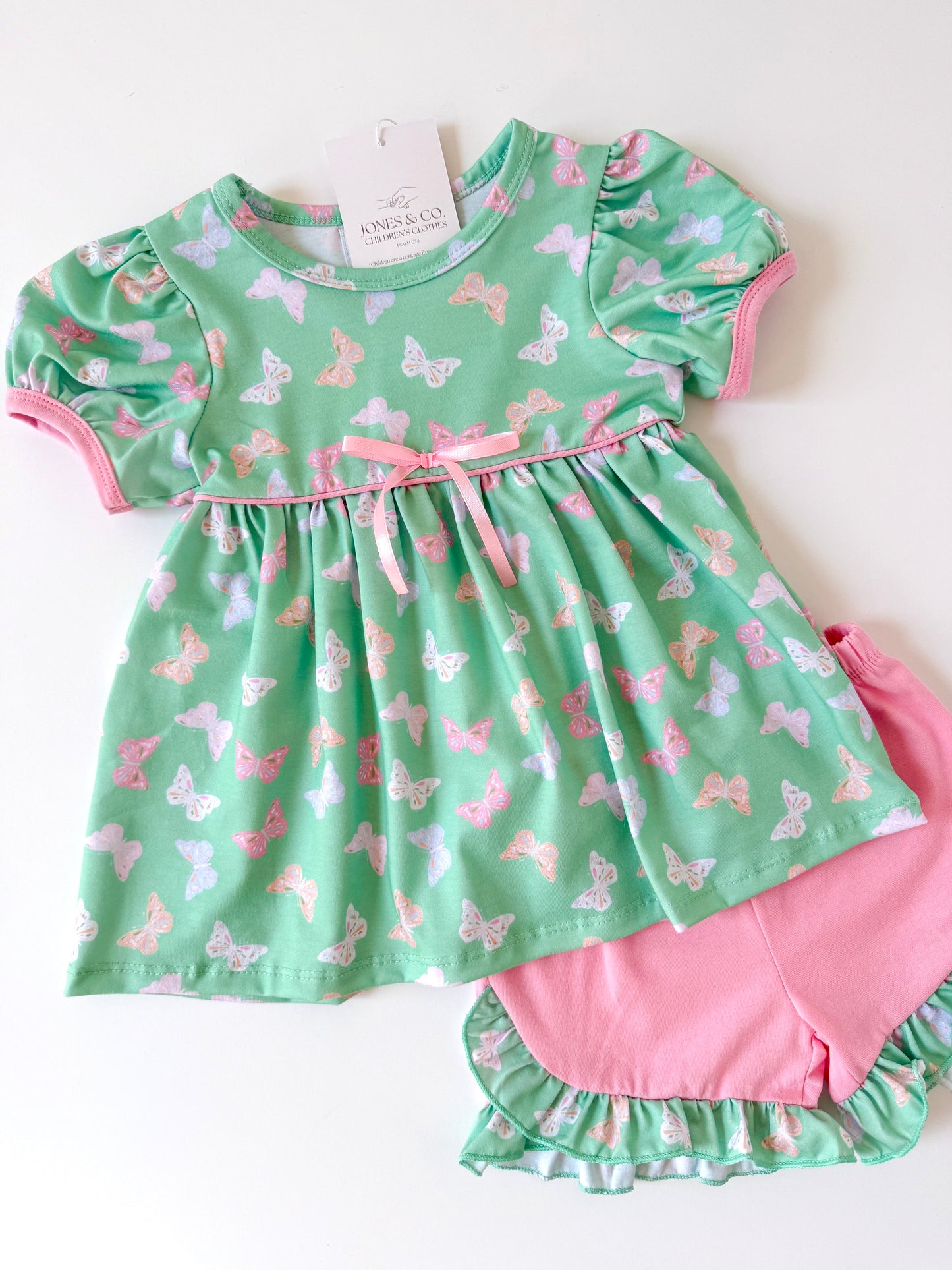Jenny’s Butterflies Girl’s Short Set