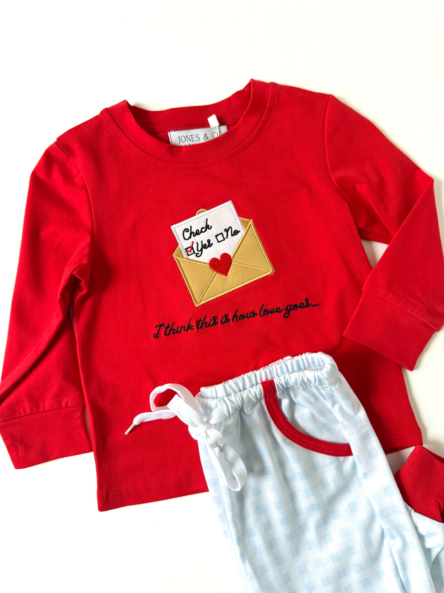 Check Yes or No Boy's Pant Set